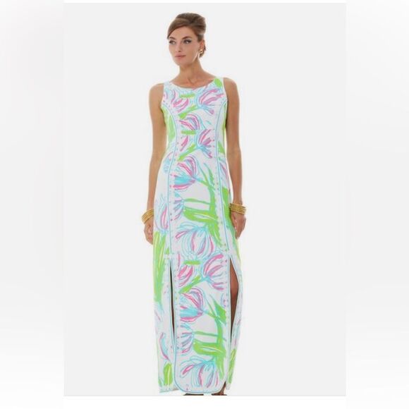Lilly Pulitzer Biltmore Resort Ring The Bellboy White Tropical Sheath Dress - Picture 3 of 16